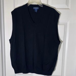 Black V-Neck Sweater Vest